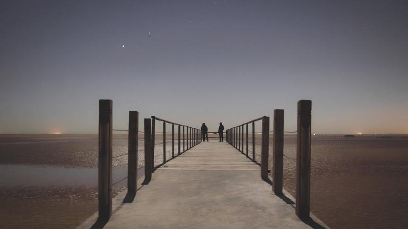 赶海园退潮星空